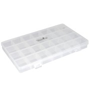 Boite de rangement pour perles et fournitures 22.5x13 cm avec 28 compartiments x1