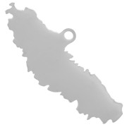 Pendentif Nouvelle-Calédonie 8x20 mm - Acier inoxydable 304L x1|raw }}