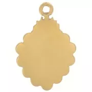 Breloque coeur Ex-voto 18x12 mm - Acier inoxydable 304L Doré x1