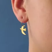 Breloque oiseau 15x10 mm exclu Perles&Co - Acier inoxydable 304L x1