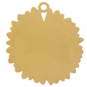 Pendentif fleur marguerite 20.5mm résine époxy - Acier inox 304L Doré - Blanc x1