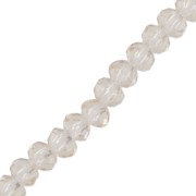 Perles rondelles facettées - rondes aplaties -3x2 mm Smoky Quartz x35cm|raw }}