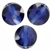 Perles rondes plates - 6 mm - Thin Round PureCrystal 5034 - Reinvented Dark Sapphire x6