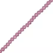 Amethyst - Perles rondelles facettées - rondes aplaties - 3.5x3 mm - Amethyst x36cm Perles rondelles facettées - rondes aplaties - 3.5x3 mm - Amethyst x36cm