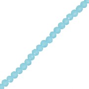 Perles rondelles facettées - rondes aplaties -3.5x3 mm Aquamarine x35cm