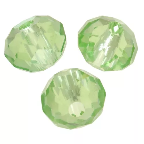 Perles rondes aplaties PureCrystal 5040 4 mm - Reinvented Peridot x20