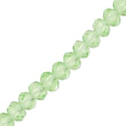 Perles rondelles facettées - rondes aplaties -3x2 mm Peridot x35cm|raw }}