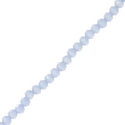 Perles rondelles facettées - rondes aplaties -3.5x2.8 mm Bleu Opal x35cm
