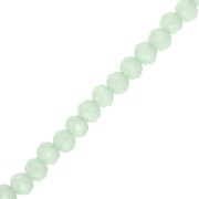Perles rondelles facettées - rondes aplaties 4.5x3.5 mm - Vert Opal x38cm