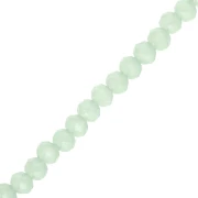 Perles rondelles facettées - rondes aplaties 4.5x3.5 mm - Vert Opal x38cm