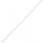 Perles rondelles facettées - rondes aplaties 4.5x3.5 mm White Opal x40cm