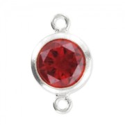 Intercalaire 2 anneaux 11x6 mm Oxyde de Zirconium - Siam Argent 925 x1|raw }}