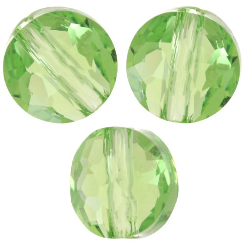Perle ronde plate - 8 mm - Thin Round PureCrystal 5034 - Reinvented Peridot x1
