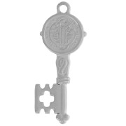Pendentif clé 35.5x14 mm - motif religieux - Acier inoxydable 304L x1|raw }}