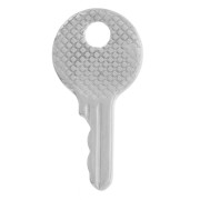 Pendentif clé ronde texturée 25x12.5 mm - Acier inoxydable 304L x1|raw }}