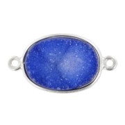 Intercalaire Druzy 2 anneaux 21 mm Argent 925/Tanzanite x1|raw }}