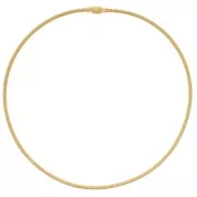 Collier souple maille Oméga 3 mm - Acier inoxydable 304L Doré x41cm