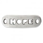 Intercalaire Hope 2 trous 24x8 mm Placage Argent fin vieilli x1