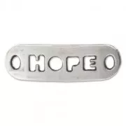 Intercalaire Hope 2 trous 24x8 mm Placage Argent fin vieilli x1