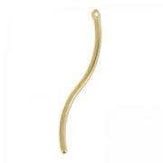 Pendentif tube twisté 51 mm Doré à l'or fin x1|raw }}