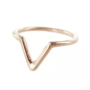 Bague de phalange triangle 18 mm doré rose x1