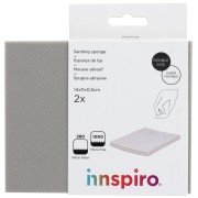 Set 2 blocs abrasifs en mousse super flexible 14x11x0.5cm P1000 et microfibre 280