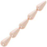 Perles poires nacrées 16x9 mm - Light Rose x10|raw }}