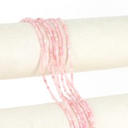 Perles rondes 2 mm pierre gemme - Opale rose x39cm