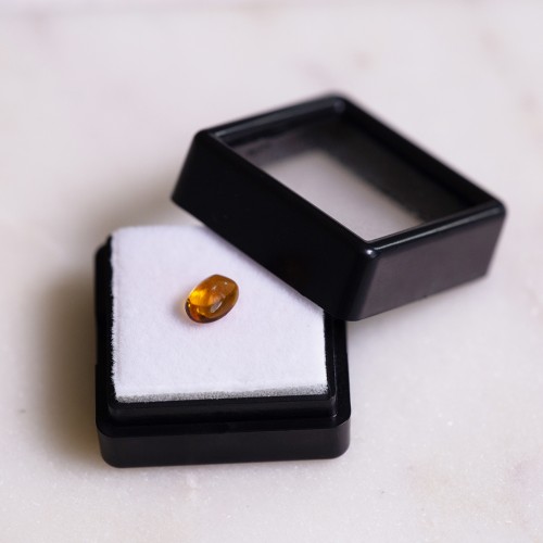 Citrine naturelle ovale forme pain de sucre - 7x5.1 mm x1