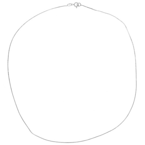 Collier maille Miroir - serpent plat 0.8 mm - Argent 925 x42cm