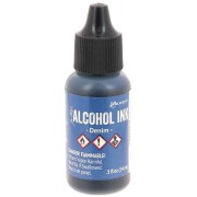 Encre transparente à alcool Adirondack Tim Holtz 14ml Denim x1