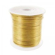 Cordon cuir 1 mm Doré x 25 m