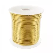 Cordon cuir 1 mm - Doré x20m