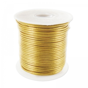 Cordon cuir 1 mm Doré x 25 m