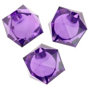 Perles carrées facettées 10 mm en acrylique transparent - Violet x10|raw }}