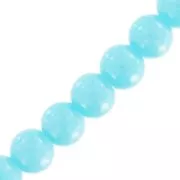 Rondes imitation gemme 6 mm Aquamarine x85cm