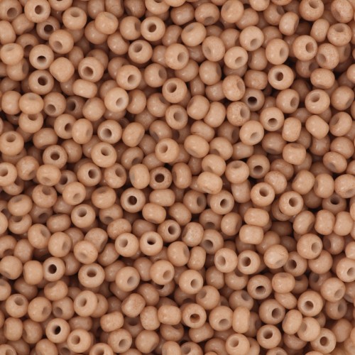 Preciosa Perles rocailles 11/0 2 mm - Solgel - Brown 3 Dyed Chalkwhite x20g