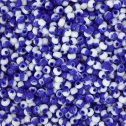 Preciosa Perles rocailles 11/0 - 2 mm - Harlequin Chalkwhite - Blue x20g|raw }}