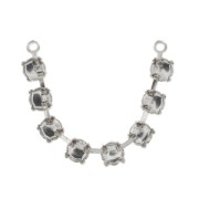 Intercalaire 2 anneaux sertis griffes 1028/1088 6 mm rhodié x1