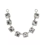 Intercalaire 2 anneaux sertis griffes 1028/1088 6 mm rhodié x1