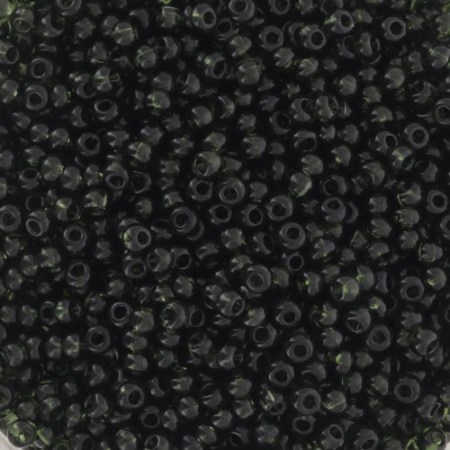 Preciosa Perles rocailles 11/0 - 2 mm - Transparent Dark Green x20g