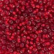 Preciosa Perles rocailles 9/0 2.5 mm - Light Siam Silver Lined x250g