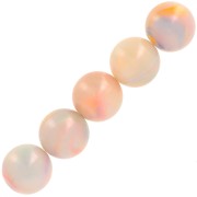 Perles rondes en résine opaque 14 mm - Marbré Multicolore nacré x6|raw }}