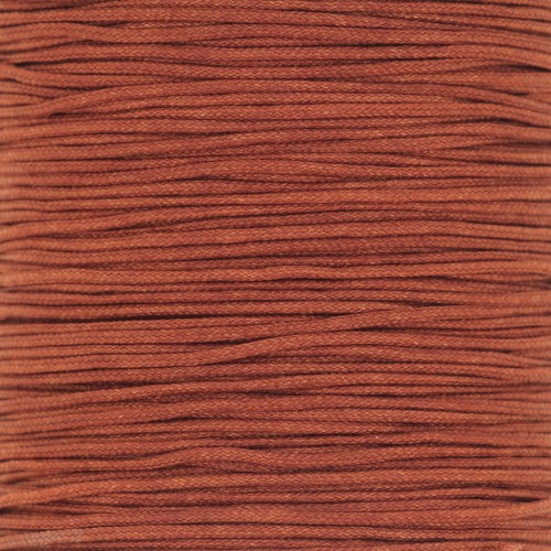 Fil de jade / Fil nylon tressé 0.8 mm Terracotta x50 m