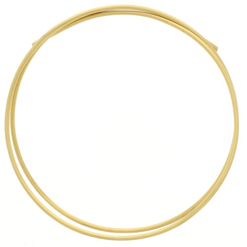 Fil laiton rond semi-dur 3 mm - Cu 73% - pour création de bijoux - Laiton brut x1m