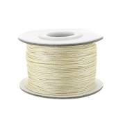 Fil de jade / Fil nylon tressé 0.8 mm Ecru x50m