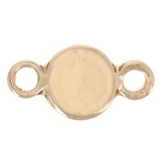 Intercalaire 4 mm en verre facetté - Doré - Orange x1