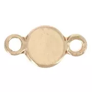 Intercalaire 4 mm en verre facetté - Doré - Lilas x1