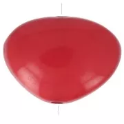 Perle plate irrégulière en résine opaque 20x27 mm - Rouge x1