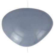 Perle plate irrégulière en résine opaque 20x27 mm - Bleu gris x1
